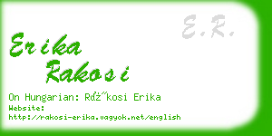 erika rakosi business card